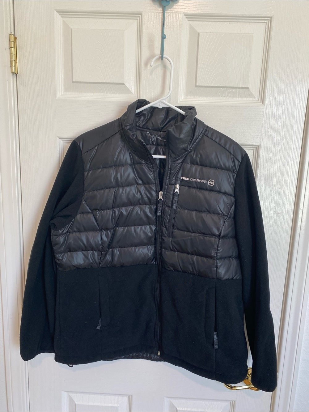 Free Country Black Quilted Hybrid Jacket